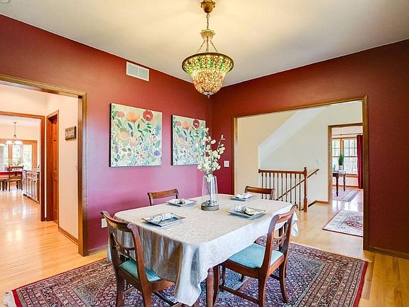To the left of the entry is the formal dining room! There is just something about a formal dining room that brings back conversation and quality family dinners without today's distractions! Plus you can easily host all the family get-togethers.