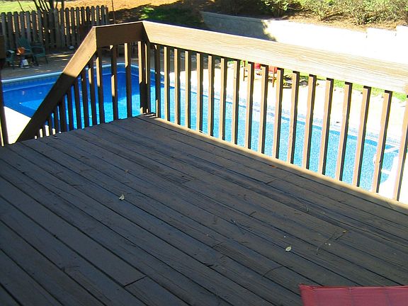 Deck off Master overlooking pool