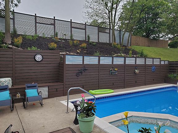 Landscaped hillside