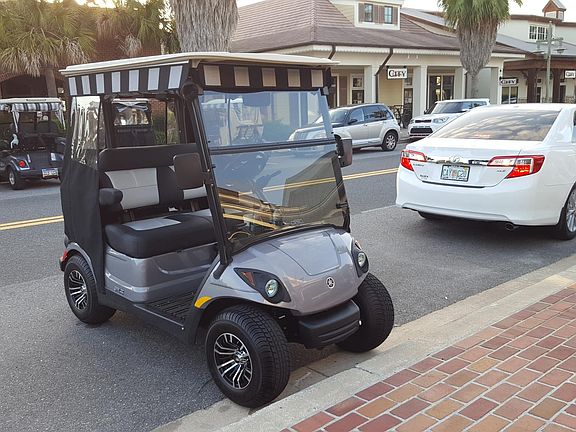 Use of upgraded Yamaha gas golf cart included.
