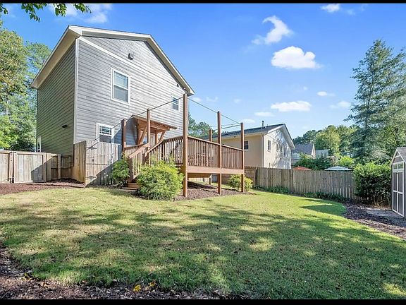 lovely deck and backyard