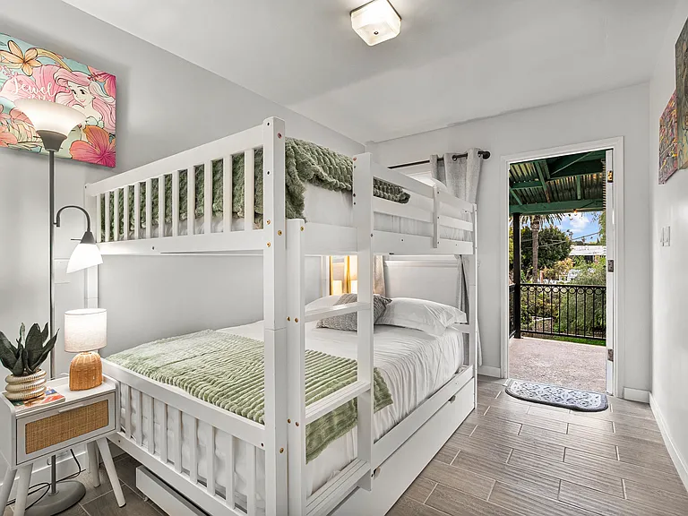 Space-saving comfort for two _ bunk bed dreams come true.