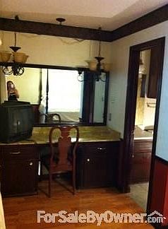 Master vanity and bath