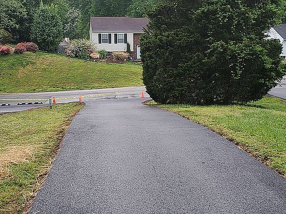 New asphalt driveway