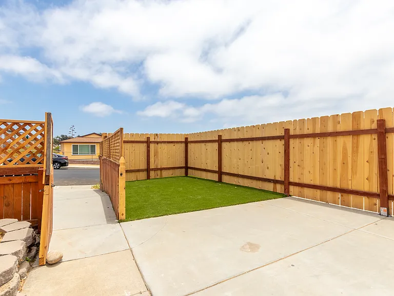 Private front yard fully fence