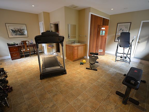workout room off kitchen