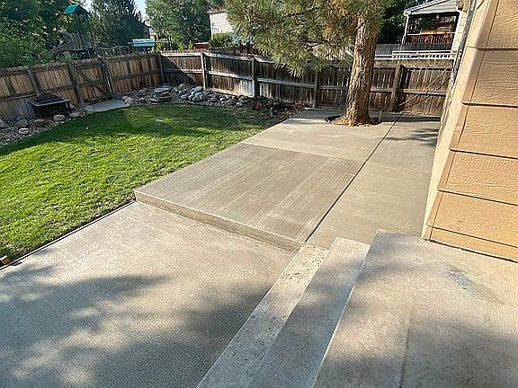 Brand new 900 concrete patio