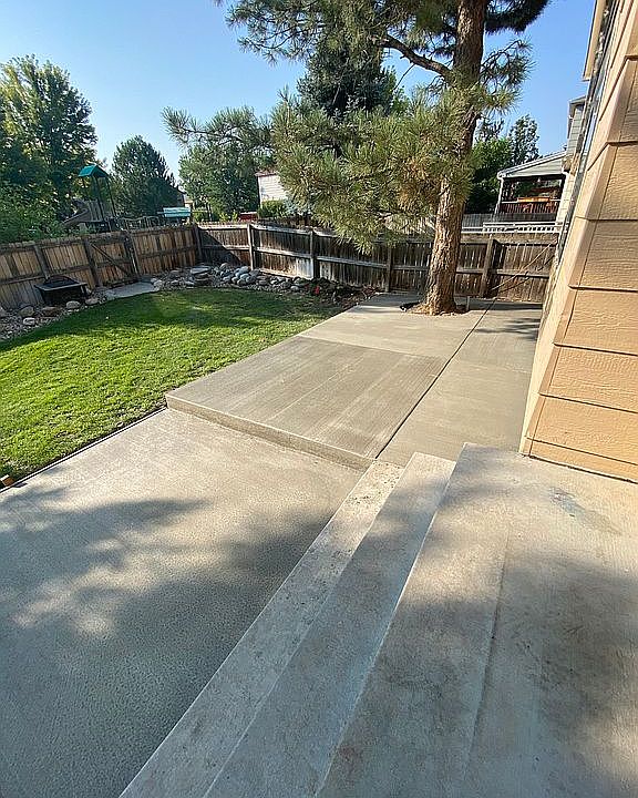 Brand new 900 concrete patio