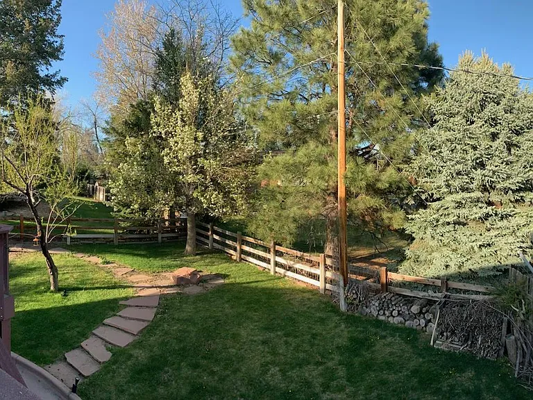 Backyard view from deck