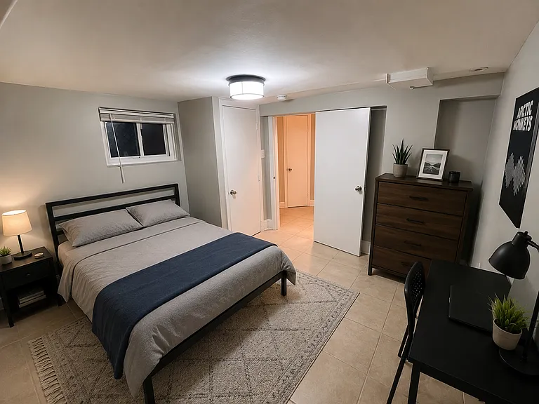 Basement front bedroom (will come unfurnished)