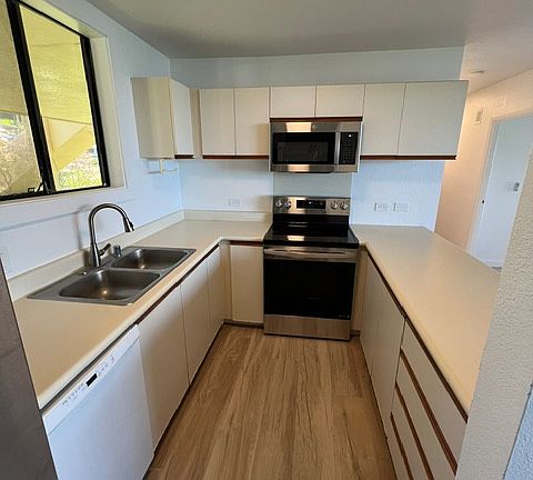 Kitchen area. Plenty of cabinet space and pantry.
