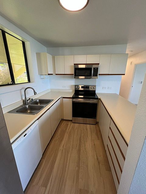 Kitchen area. Plenty of cabinet space and pantry.
