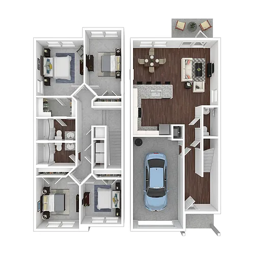 Floor plan Four Bedroom (Income Guidelines Apply)