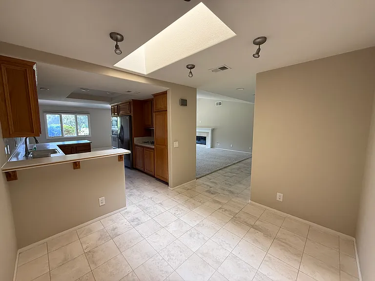 Kitchen, Nook, Dining room & Grand room with view of golf course