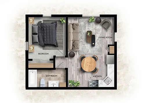 Floor plan 1 Bedroom