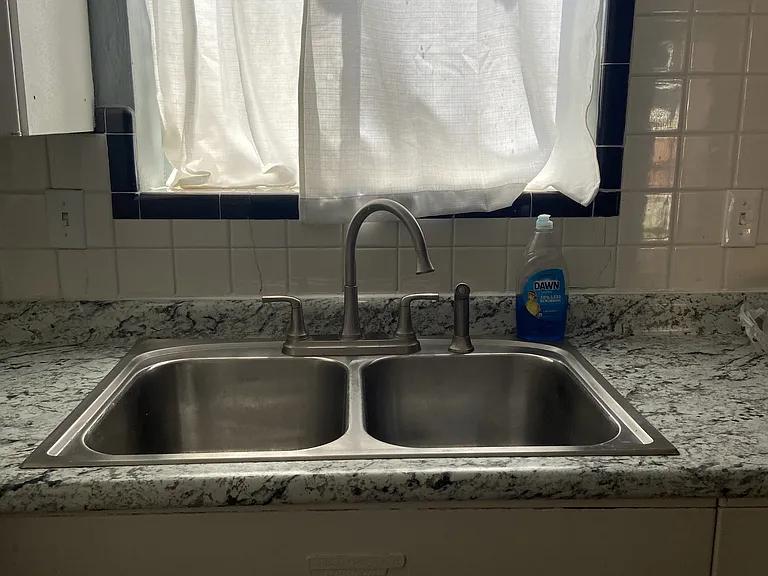 Sink has a window view