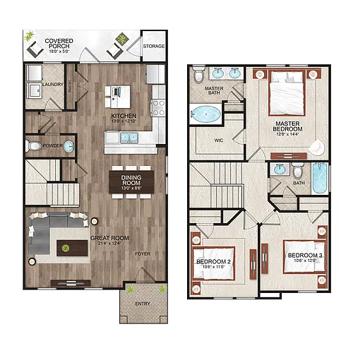 Floor plan HUDSON TOWNHOME