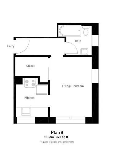 Floor plan Floor Plan 8 Studio 1BA