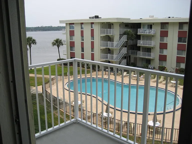 River & pool views from mbr, liv rm & balcony