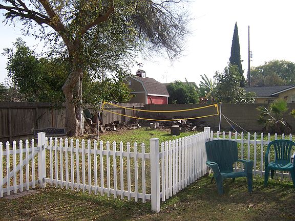 Fenced in back yard
