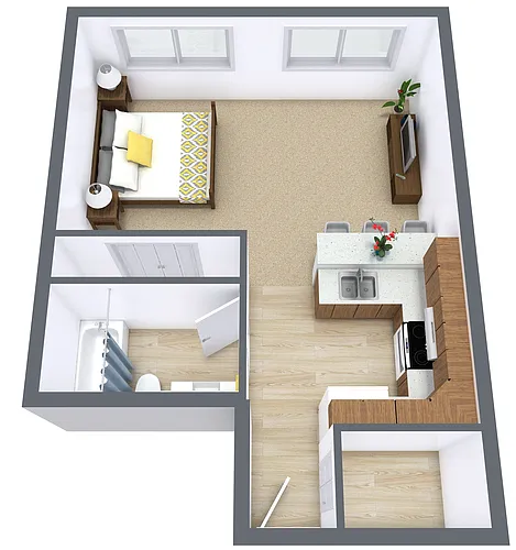 Floor plan Efficiency 01A