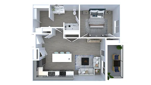 Floor plan One Bedroom C