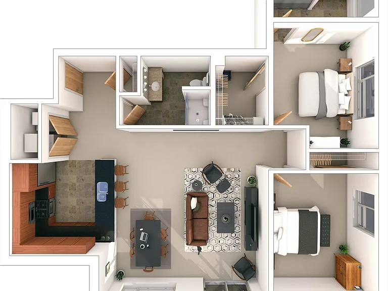 2 Bed / 2 Bath - 1,368 SF 2 Bed / 2 Bath - 1,368 SF