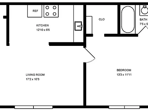 Floor plan 1 Bedroom