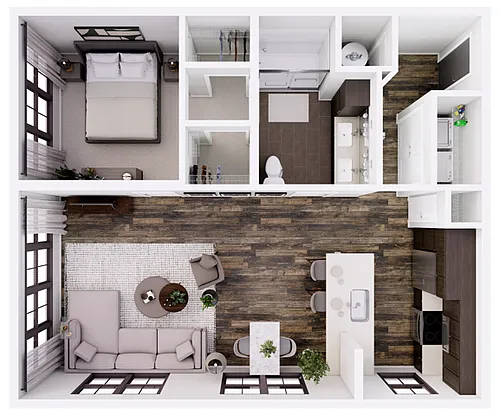 Floor plan Foundry-1D