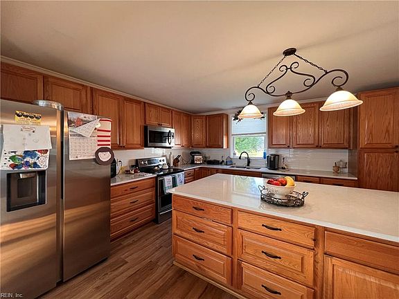 Updated kitchen with huge island