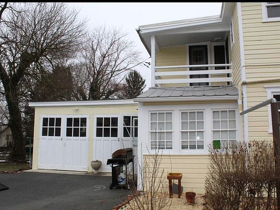 House back showing garages