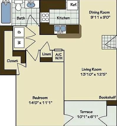 1 Bedroom | 1 Bath | 782 SF 1 Bedroom | 1 Bath | 782 SF