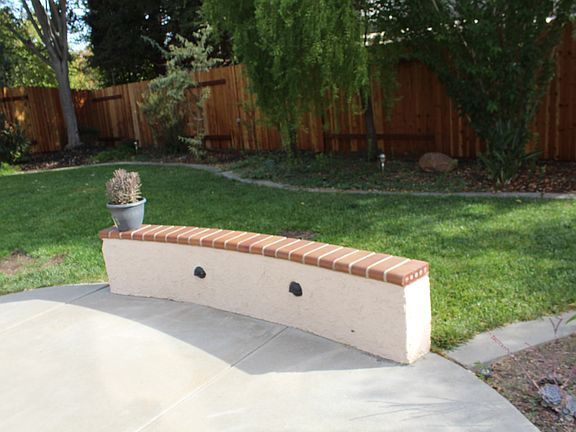 1of 3 lighted retaining wall