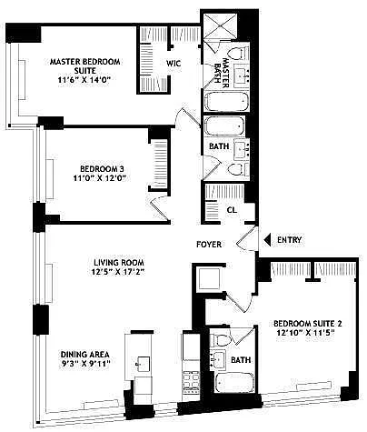 100 Riverside Boulevard, New York, NY, 10069 photo #1 of 2: image of floorplan
