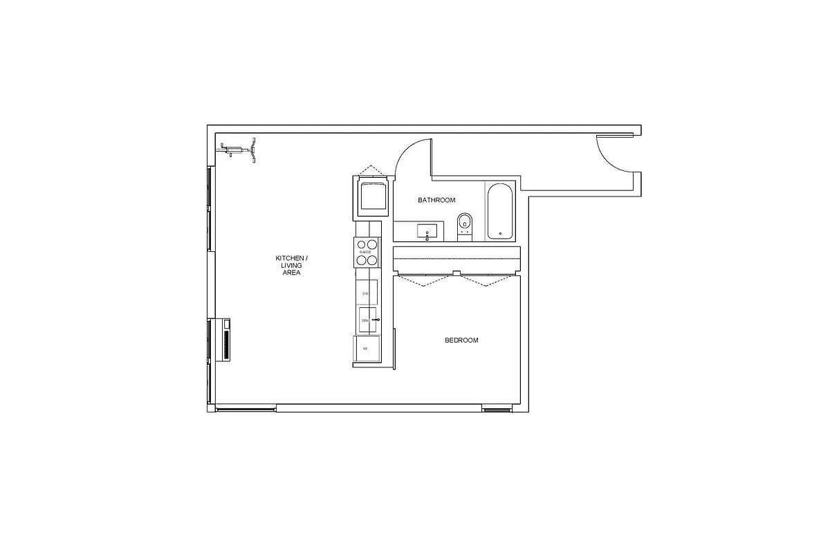 Floor plan One Bedroom B
