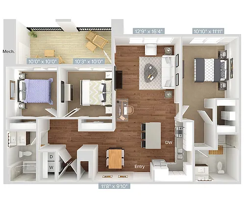 Floor plan C1-503-507