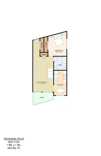 Floor plan 1 Bedroom 1 Bathroom