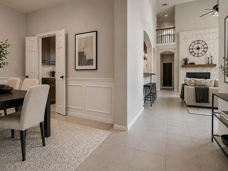 Virtually staged for illustrative purposes. Furniture and decor not included.