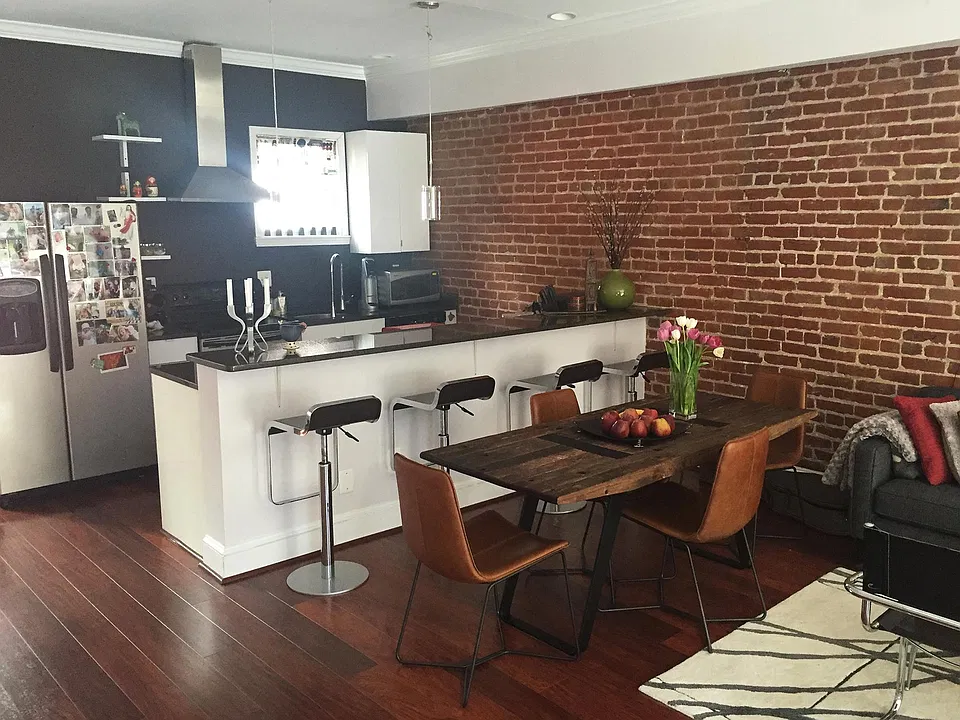 Living room and kitchen