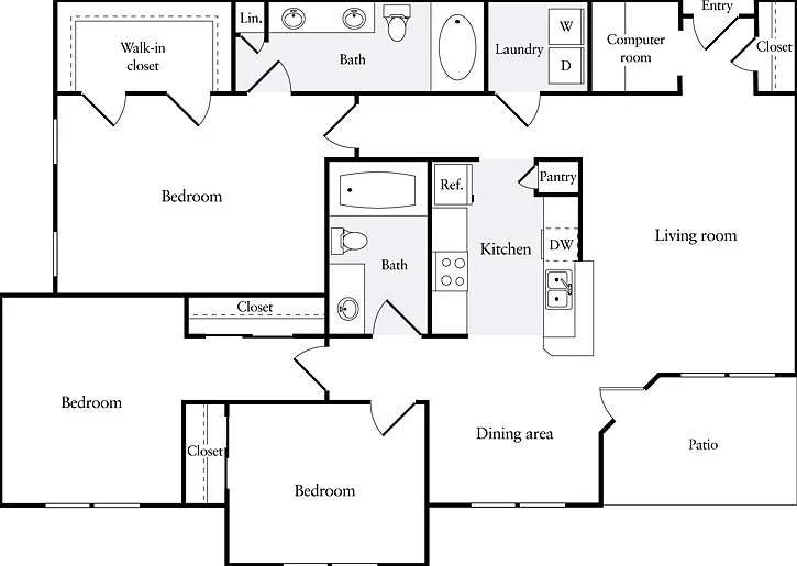C1 floor plan Plaza at Westchase