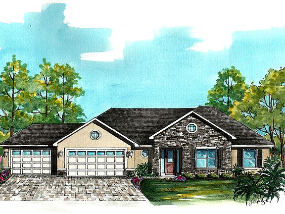 Magnolia 3 Car Garage