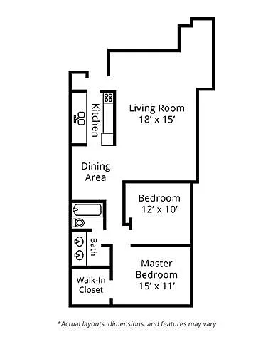 Floor plan 2 Bedroom with Den