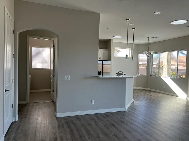 From Living Room Entrance looking toward Kitchen & Dining Area