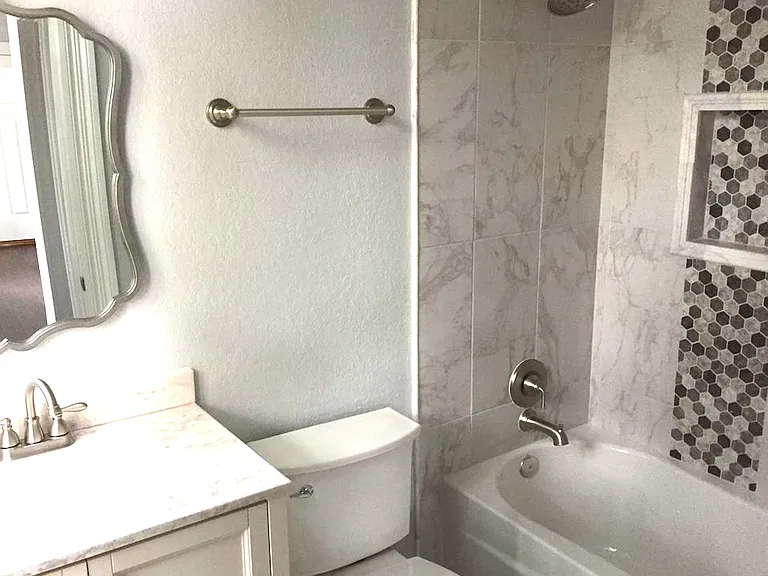 Bathroom #3 connects to Bedroom #4 in the adjacent suite (Side B).
