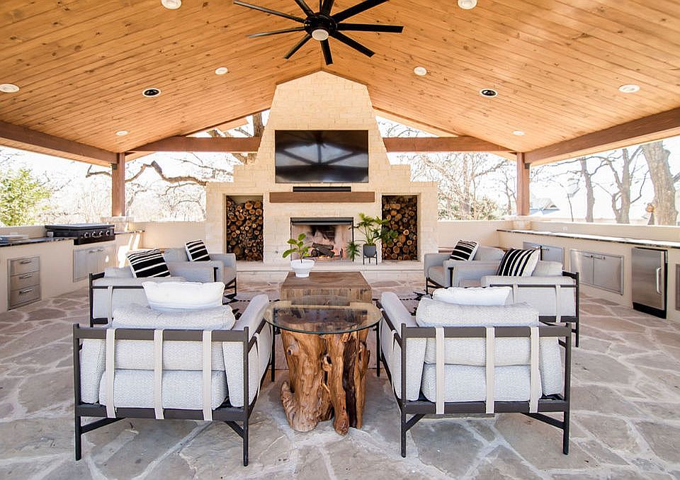 Cabana fireplace