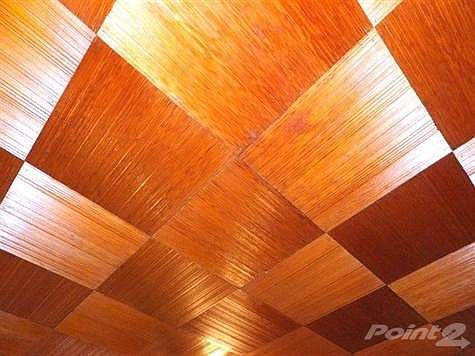 Most of the rooms have this type of redwood ceilings. They are beautiful!!