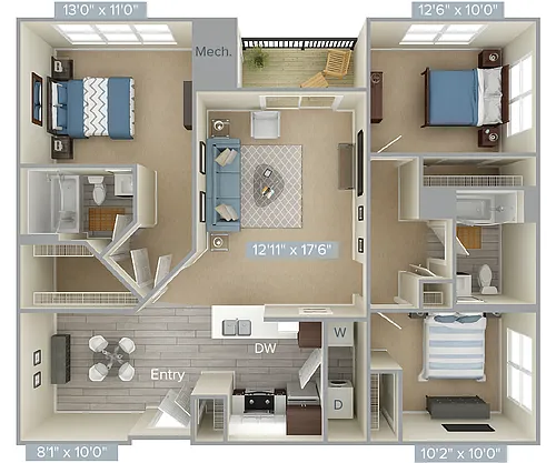 Floor plan Furnished-f-C3-2