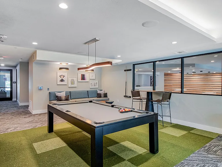 Resident lounge with pool table