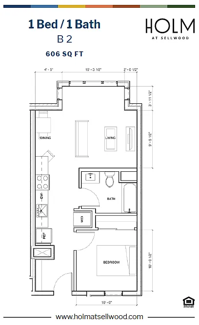Floor plan 1x1B2