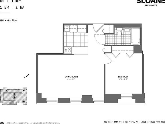 2nd image of 360 W 34th St APT 14M